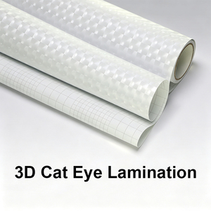 <span class=keywords><strong>Film</strong></span> de lamination à froid 3D effet œil de chat 110 microns, feuille PVC mate, brillante ou gaufrée pour affiches et décoration photo - Product Image 1