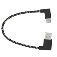 Câble de données USB type C à angle droit à 90 degrés pour chargeur rapide Android 0.2M câble de téléphone portable en cuivre pur caméra utiliser chargeur rapide