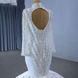 Jancember RSM67545 Shiny Full <b>Sleeve</b> High Neck Mermaid <b>Wedding</b> Gowns <b>Dresses</b> - Product Image 5