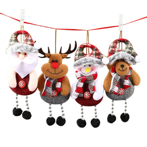 Mini Colgantes de Tela de Papá Noel y Reno, Regalo de Navidad, Adornos para Puerta, Decoraciones Navideñas - Product Image 1
