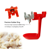 Abreuvoir à tétine en plastique épaissi QA avec coupelle pour poulets, poulets de chair et élevage