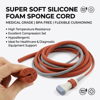 Bande de mousse souple en silicone sans BPA, de qualité médicale, pour équipement de diagnostic et de soins, avec amorti et soutien