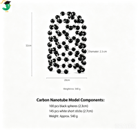 Juego Profesional de 17 Modelos Moleculares de Química, Kit de Aprendizaje de Ciencias STEM, Juguete de Ensamblaje de Átomos y Enlaces 3D para Estudiantes, Regalo
