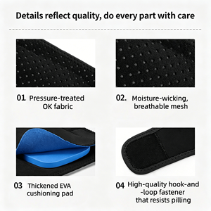 Rodillera Ajustable Impermeable y Transpirable <span class=keywords><strong>de</strong></span> Poliéster para Alivio del Dolor, Protector <span class=keywords><strong>de</strong></span> Rótula para Correr y Fitness al Aire Libre - Product Image 5