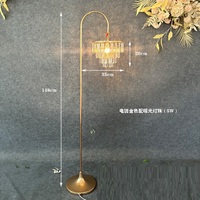 Lustre LED de mariage doré et argenté, moderne, indice de protection IP33, pour décoration de scène et de fond.