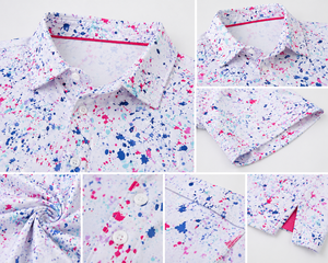 Mens Golf Polo <b>Shirts</b> Short Sleeve Dry Fit Performance Moisture Wicking Casual Print <b>Collared</b> Golf <b>Shirts</b> Custom logo - Product Image 4