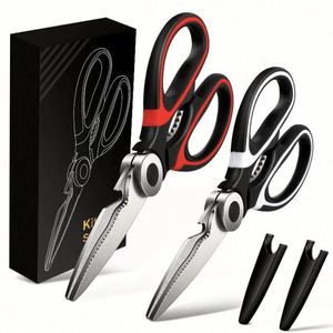 Heavy Duty Stainless Steel Kitchen Scissors & Shears Eco-Friendly Dishwasher Safe 20.5x9.2cm for <b>Poultry</b> <b>Meat</b> & Food Cutting - Product Image 2