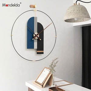 Mandelda Home Decor Minimaliste Moderne Béton Quartz Métal <span class=keywords><strong>Horloge</strong></span> Murale Pour Salon 3d <span class=keywords><strong>Horloge</strong></span> Décoration Murale - Product Image 3