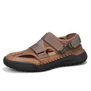 Nouvelles Sandales en Cuir Véritable de <span class=keywords><strong>Luxe</strong></span> pour <span class=keywords><strong>Homme</strong></span>, de Haute Qualité, Style Italien, Chaussures d'Été de Plage, Grandes Tailles 47 - Product Image 4