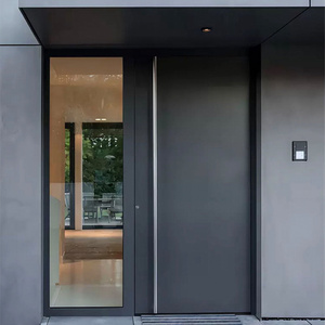 soundproof option Swing <b>weather</b> resistant lobby entrance warehouse facility fire rated steel door with <b>glass</b> - Product Image 3