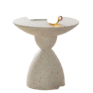 Table basse ronde en marbre, durable, style mid-century modern, luxe léger, pour hôtel et salon, facile à nettoyer - Product Image 1