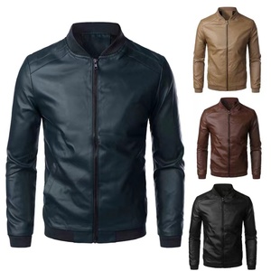 <span class=keywords><strong>Chaqueta</strong></span> de Cuero para <span class=keywords><strong>Hombre</strong></span>, Estilo Motero, Cuero Sintético Desgastado, Material de Primera Calidad, Imitación de Cuero - Precio al por Mayor - Product Image 1