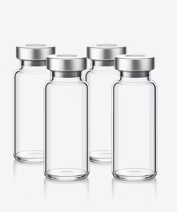 Multi Capacity <b>Empty</b> Glass Vials Silver Aluminum Sealing Caps 5g Powder Fill Options Custom Paper <b>Box</b> Plastic Tray Packaging - Product Image 3