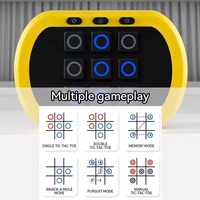 Console de jeu d'échecs électronique en plastique portable pour enfants, jeu de mémoire rapide, décompression, tic-tac-toe, jouet éducatif, jeux multiples