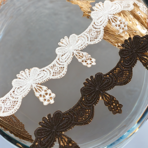 Encaje Francés Bordado Soluble en Agua de Alta Calidad al por Mayor, 100% Poliéster, Accesorios para Ropa, Zapatos, Vestidos, Regalos Suaves para el Hogar - Product Image 2