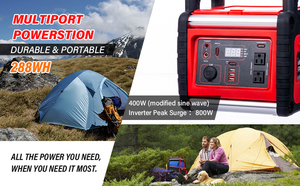 Station d'alimentation solaire portable multifonctionnelle 400W, panneaux solaires pliables, stockage d'énergie pour le camping en plein air et la recharge mobile - Product Image 2