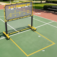 Filet d'entraînement de pickleball 2 en 1, rebondisseur portable avec cible et roues pour la pratique multisports (tennis, etc.)