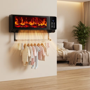 Ventilateur de chauffage mural PTC 2000W avec télécommande intelligente, chauffage rapide, minuterie 12 heures, protection contre la surchauffe, en plastique, pour serviettes - Product Image 2