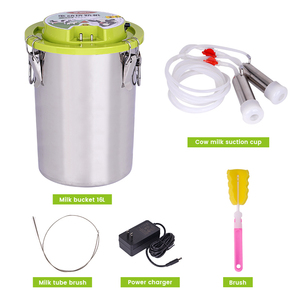 Ordeñadora Eléctrica Automática <span class=keywords><strong>de</strong></span> Pulso <span class=keywords><strong>de</strong></span> 16L con Cubo <span class=keywords><strong>de</strong></span> Acero Inoxidable, Máquina <span class=keywords><strong>de</strong></span> Ordeño por Succión para <span class=keywords><strong>Vacas</strong></span>, Ovejas y Cabras - Product Image 2