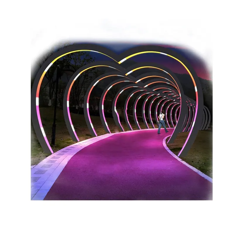 Heart Shape Motif 3D Tunnel Led Christmas Arch Motif Light