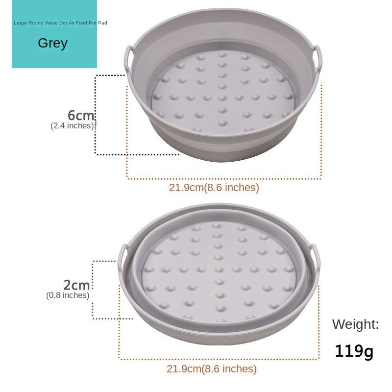 Large round Polka Dot Gray