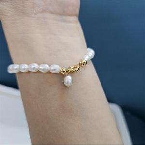 Internet Famous <b>Freshwater</b> Baby <b>Pearl</b> <b>Bracelet</b> 4.5-5mm Minimalist Design Exploiting Baby <b>Pearl's</b> Ins Style - Product Image 1
