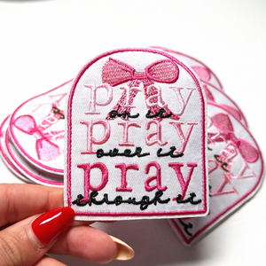 Design Jesus Iron <b>On</b> Fabric <b>Patch</b> Faith Pray Religious Custom Letter Logo Embroidered <b>Patches</b> For Hat - Product Image 1