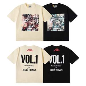 T-shirt à manches courtes pour hommes et femmes, tendance estivale, imprimé lettres, décontracté, hip-hop, de haute qualité - Product Image 1