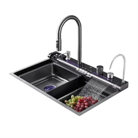 Keorh Robinet cascade d'évier de cuisine multifonction intelligent en acier inoxydable de haute qualité