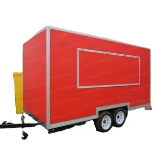 Saidong pabrik langsung trailer kotak gerak persegi komersial kereta gandeng makanan trailer kopi hamburg kotak trailer untuk dijual