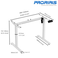 Bureau de travail électrique automatique économique – Cadre de bureau ergonomique moderne en métal autoportant et durable pour chambre à coucher