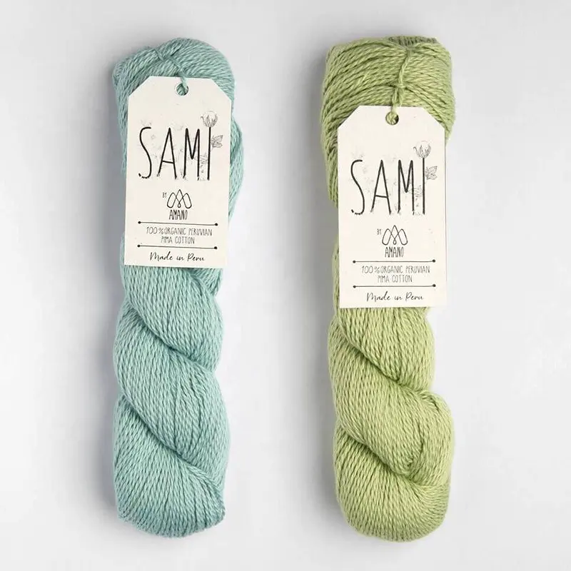 Amano SAMI 100% Organic Peruvian Pima Cotton Colored Blended Hand Knitting Yarn