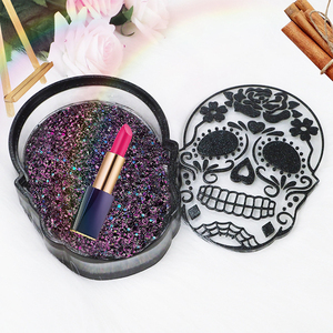 YS bricolage Halloween crâne boîte de rangement moule Silicone étui <span class=keywords><strong>à</strong></span> bijoux décoration de bureau bijoux ornement <span class=keywords><strong>plâtre</strong></span> bougie moule outils - Product Image 2