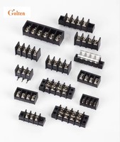 Terminal Blok Penghalang Listrik Sekrup PCB Baris Ganda 600V 30A 4 Jalur Pitch 14mm GOLTEN GT89-A
