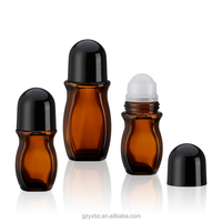 Flacon roll-on vide 30ml 50ml de premier choix, flacon en verre ambré pour essence 30ml