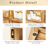 Grand étagère à épices en bois à 2 niveaux, organisateur de comptoir, rangement pour cuisine et salle de bain, présentoir de cosmétiques