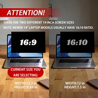Großhandel 14 Zoll 16:9 Laptop Sichtschutzfilter Abnehmbarer Blaulichtblocker Anti-Blendschutz Bildschirmschutz für Notebooks