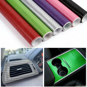 Vinilo Adhesivo <span class=keywords><strong>3D</strong></span> de Fibra de Carbono Multicolor para Interiores de Auto, Película Brillante para el Tablero con Efecto de Cambio de Color, Vinilos Decorativos para Autos - Product Image 2