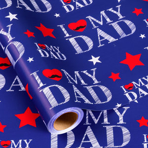 Newly designed product <b>Blue</b> Father's Day digital printed packaging <b>paper</b> - Product Image 1