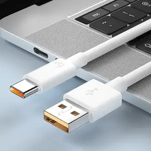 Kabel pengisi daya Usb Tipe C cepat Super cepat, kabel pengisi daya Usb Tipe C, Aksesori & suku cadang yang umum digunakan 1m 2m 6a 65w