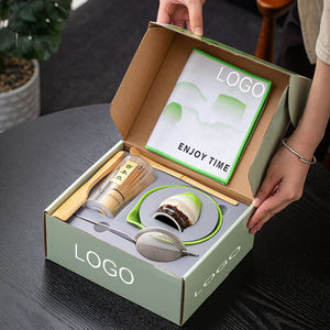 OEM ODM 4 to 9PCS Matcha Gift Set Packaging and Accessories Japanese Bamboo Whisk Ceramic Bowl Matcha Whisk Kit Set Matcha Set
