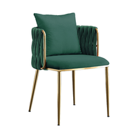 Tabouret de maquillage en velours moderne et minimaliste de luxe pour chambre à coucher, salon et salle à manger, chaise d'appoint
