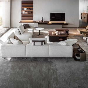 ऑरेंजफर्न अपार्टमेंट फर्नीचर लार्च वुड कॉर्नर सेक्शनल काउच नापा हाफ लेदर लक्ज़री एल शेप मॉड्यूलर लार्ज कॉर्नर सोफा - Product Image 3