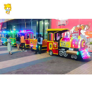 รถไฟวัตต์แมนแบบไร้ราง อุปกรณ์สวนสนุกไฟฟ้า โครงสร้างไฟเบอร์กลาส สำหรับใช้ภายใน/ภายนอกอาคาร ห้างสรรพสินค้า - Product Image 5