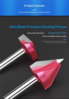 Fraise de chanfreinage 3D en V de 6 mm pour machine de gravure, outil de fraisage pour le travail du bois