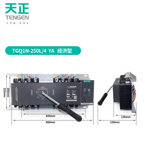 Interruptor de Transferencia Automática Tengen Tgq1n 4P Trifásico 250A Ip40 Para Uso Industrial - Product Image 2