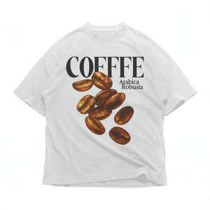 T-shirt Grafica Caffè Arabica Robusta Oversize Streetwear Stile Retrò Anni '90 Estetica Caffetteria Barista Unisex Vintage - Product Image 2