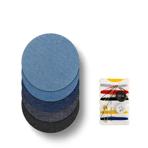 Wholesale Multi-size Plain Self-adhesive Denim Patches Repair Jeans Elbow Knee Back Stick-on Patch