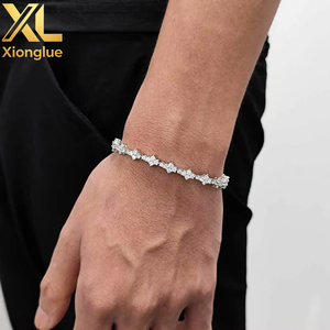 European American 6.5mm Spring Zircon Tennis Bracelet Cross-Border Fine Chain Link Jewelry for <b>Men</b> Women Personalities - Product Image 4