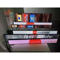 Présentoir à cigarettes magasin Poussoir métallique personnalisé comptoir d'étagère de magasin étuis à meubles avec support de lumière led armoire à tabac